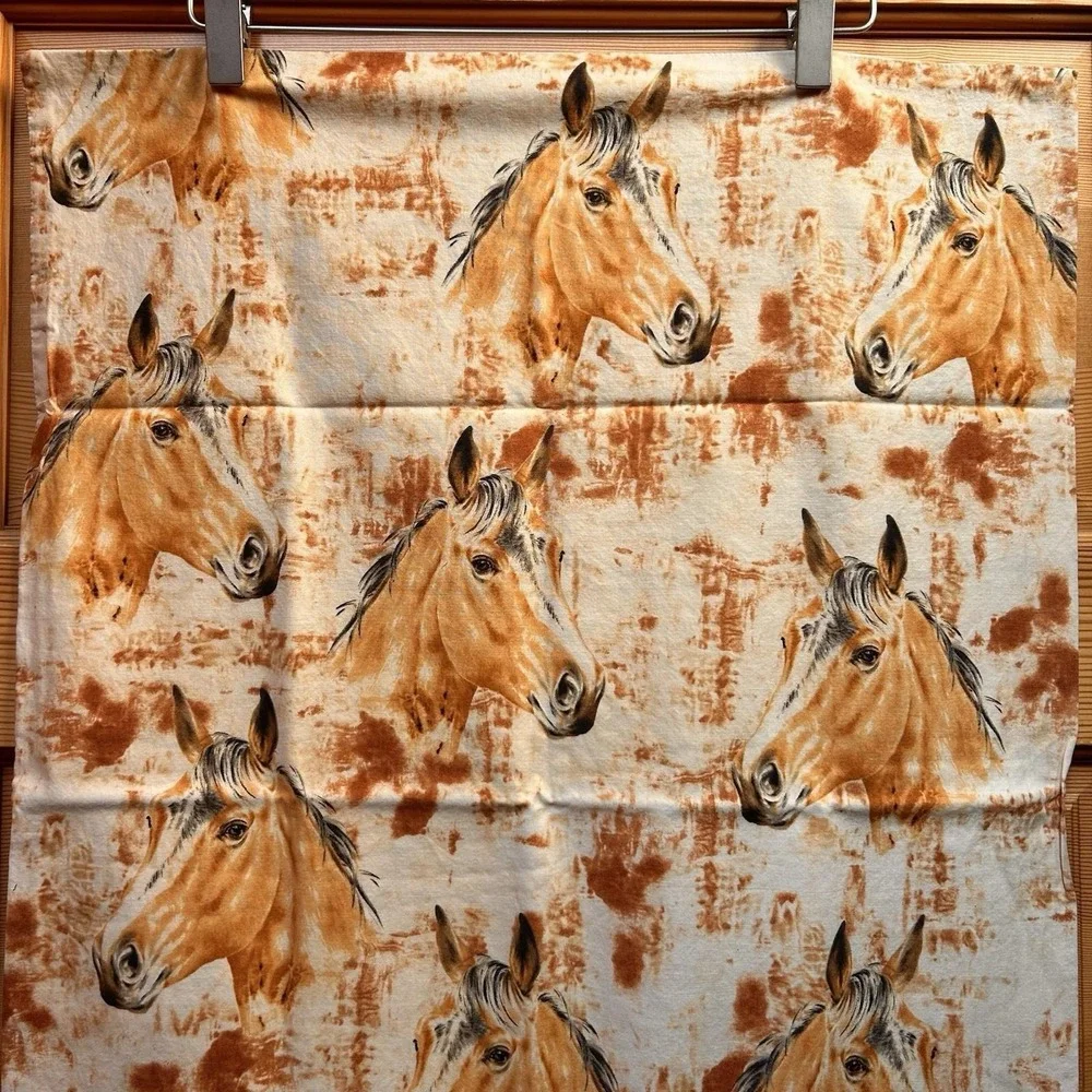 VTG Horses Pillowcase Standard Size Homemade 20